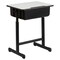 Emma and Oliver Student Desk with Top and Adjustable Height Pedestal Frame